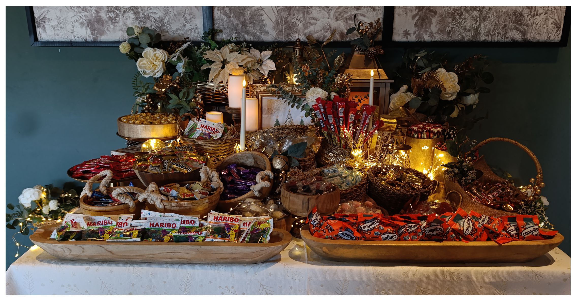 Mesa dulce de Navidad para cena de empresa